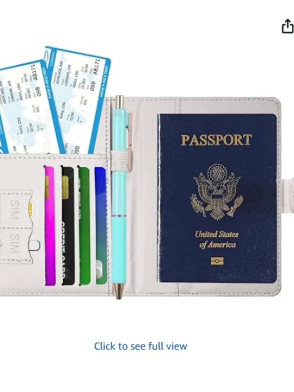 Passport Holder, Cute Travel Wallet Cover with RFID Blocking,black | PU leather